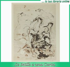 Stampa originale firmata a matita numerata MICHELE BARETTA cavalli opera d'arte