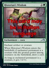 MTG 4x HISTORIAN's WISDOM EXC - SAGGEZZA DELLO STORICO - NEO - MAGIC