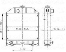 RADIATORE TRATTORE PER FIAT