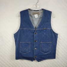 Gilet denim Wrangler Harley Davidson Motorcycle Club DFW TX toppe taglia M difetti