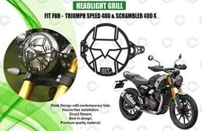 Adatto per Triumph Speed "400 & Scrambler 400x griglia faro nera MS"