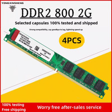 4-Pack 2GB DDR2 800MHz PC2-6400 DIMM Desktop RAM 240-Pin Non-ECC