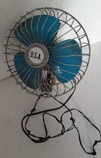 Ventilatore anni 1960 da tavolo auto U.S.A.  15 cm 12 V 011979 originale d'epoca