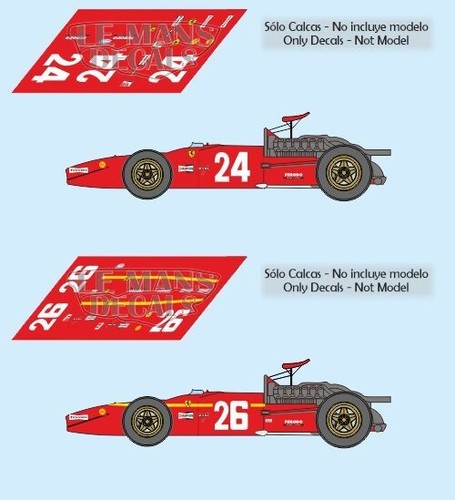 Decals ferrari 312 french - 312, f1