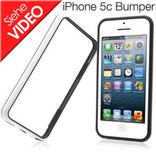 Custodia cellulare Apple iPhone 5c TPU bumper silicone custodia cellulare nera bianca nuova