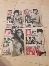 4 RIVISTE VINTAGE E RARE ABC FANNO CAPIRE UN DETERMINATO PERIODO STORICO