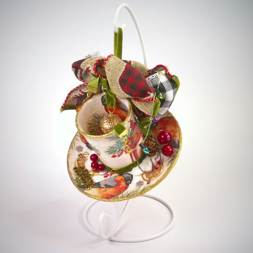 Tazza piattino decoupage - tazza,