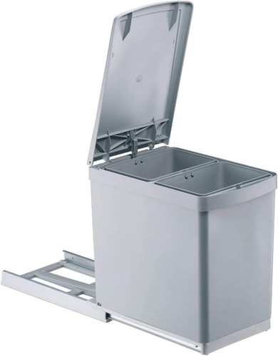Pattumiera plastica grigia - plastica,,