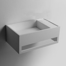 Lavabo sospeso a parete bagno 500 mm massello pietra 3877