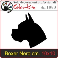Adesivo Cane Boxer Nero cm