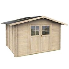 Casetta di Legno 3x2.5 25 mm con Pavimento Capanno Porta Attrezzi da Giardino