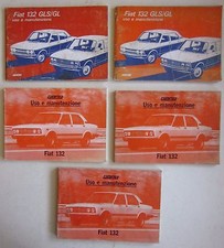 1974-79 FIAT 132 libretto uso manutenzione originale GL-GLS- 1600- 2000- Diesel