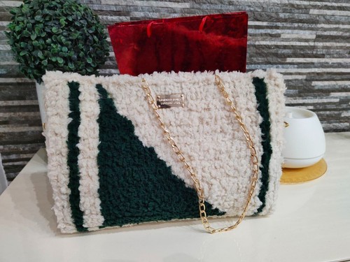 Borsa donna uncinetto fatta - , a