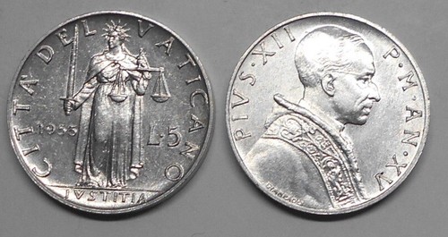 Vaticano pio xii lire 1953 - xii, 5
