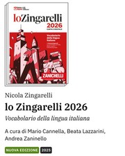 Lo Zingarelli 2026. Vocabolario della lingua italiana