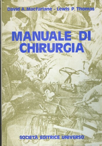 Manuale chirurgia - manuale, di