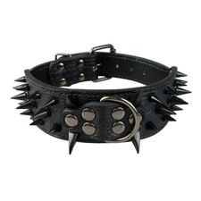 Leather Dog Collar, Spiked