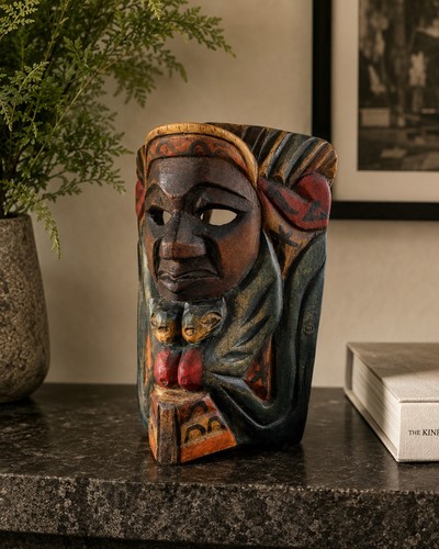 Hand carved wooden - carved, tribal