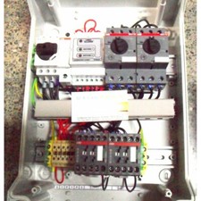 QUADRO 2 POMPE AVVIAMENTO TRIFASE CON SCAMBIATORE 2X5,5HP 15.5A   