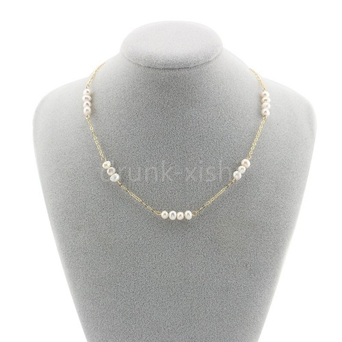 Collana stazione perle - , bianche