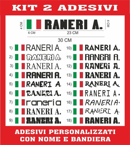 Adesivi nome bandiera - 2,
