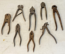 Lotto 8 Antiche Pinze Meccanico Auto Moto Ciabattino Calzolaio