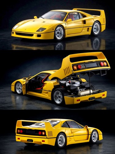 Kyosho ferrari f40 yellow - ferrari,