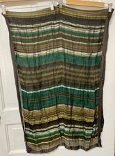 Sciarpa scialle donna Max Mara 100% seta grande a righe Made in Italy