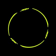 Adesivi cerchi giallo - cerchi, fluo