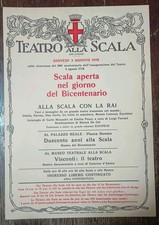 Locandina Teatro Alla Scala 3 Agosto 1978