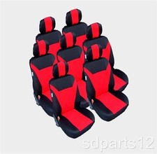 7 x COPRI SEDILI ROSSO-NERO