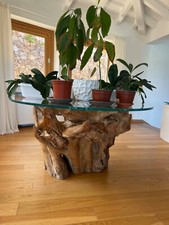 tavolo base tek piano vetro