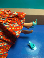 "MATTEL" scarpe per Barbie Open Toe, vintage, colore verde acqua, China .