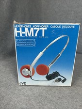 Rare cuffie JVC stereo con archetto in metallo H-M7T ~ vintage con scatola - testate