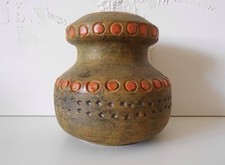 Vaso ceramica arte moderna italiana Alvino Bagni autunno tramonto Raymor metà secolo 8"