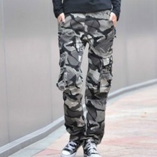 Pantaloni Cargo Mimetici In
