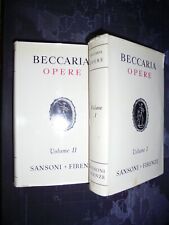 Beccaria Cesare ; OPERE , in 2 volumi ; Sansoni anni '60