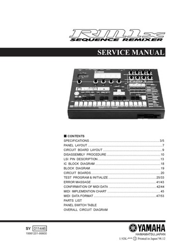Manuale servizio per yamaha - di,