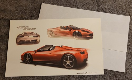 Ferrari 458 spider - ferrari, litografia