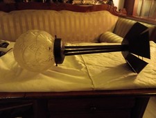 Lampada a Sospensione Art Déco H 43 Cm L 17cm Ferro Ottime Condizioni Usata