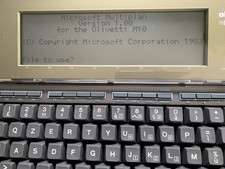 Olivetti M10 - ROM Multiplan