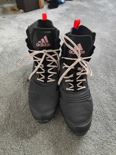 Scarpe da allenamento da boxe Adidas Speedex nere rosse UK 9