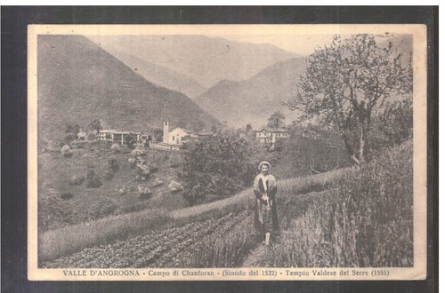 Cartolina valle angrogna - valle, d'angrogna