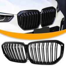 GRIGLIA TRA I FARI (RENI) DOPPIA BARRA NERA LUCIDA PER BMW X5 G05 2019-