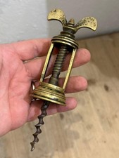 Interessante cavatappi in ottone del primo '800 con verme sano e integro