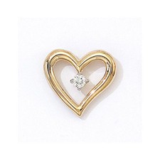 Ciondolo cuore in oro giallo