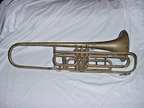 Rare antique valve trombone - antique,