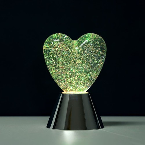 Lampada cuore argento - lampada,