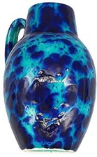 Vaso vintage in ceramica blu -