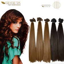 Hair Extension Cheratina SEISETA 50 Ciocche capelli veri naturali Remy 45 cm